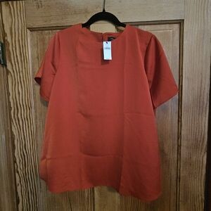 Banana Republic "Satin" Rust Orange Blouse